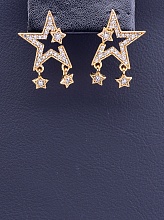 картинка Серьги 'XUPING' Фианит  (позолота 18к) от магазина Wolves