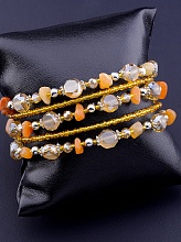 картинка Браслет Сердолик Чешский хрусталь 90 см от магазина Wolves