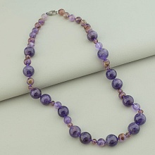 картинка Бусы 'SUNSTONES' Аметист Чешский хрусталь 48 см от магазина Wolves