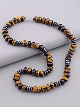 картинка Бусы 'SUNSTONES' Тигровый глаз Гематит 50 см от магазина Wolves