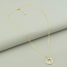 картинка Подвеска 'Saiya' Фианит 41 см (позолота 18к (лимонная)) от магазина Wolves