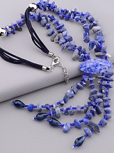 картинка Бусы Содалит Чешский хрусталь 54 см от магазина Wolves