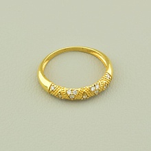 картинка Кольцо 'Vogue' Фианит  (позолота 18к (лимонная)) от магазина Wolves