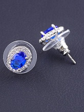 картинка Серьги 'Big Dipper' Фианит (родий) от магазина Wolves