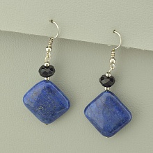 картинка Серьги Лазурит Чешский хрусталь от магазина Wolves