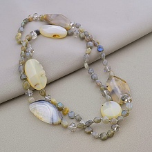 картинка Бусы Агат Лабрадор 96 см от магазина Wolves