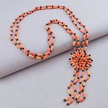 картинка Бусы Коралл Чешский хрусталь 60 см от магазина Wolves