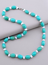 картинка Бусы Бирюза Чешский хрусталь 60 см от магазина Wolves