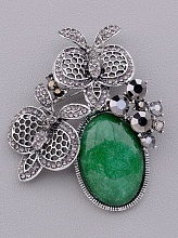 картинка Брошь Хризопраз 60x50мм от магазина Wolves