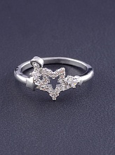 картинка Кольцо 'Big Dipper' Фианит (родий) от магазина Wolves