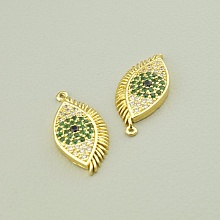 картинка Кулон Фианит 20х10 (позолота 18к (лимонная)) от магазина Wolves