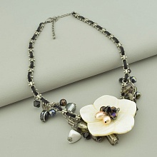 картинка Подвеска Перламутр Майорка Чешский хрусталь 45 см от магазина Wolves