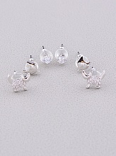 картинка Серьги 'Saiya' Фианит (родий) от магазина Wolves