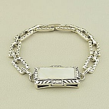 картинка Браслет Перламутр Фианит 18 см от магазина Wolves