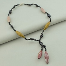 картинка Бусы Агат Яшма Чешский хрусталь 45 см от магазина Wolves