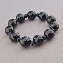 картинка Браслет 'SUNSTONES' Агат Каирская ночь 17 см от магазина Wolves