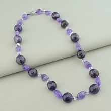 картинка Бусы 'SUNSTONES' Аметист Лунный камень 54 см от магазина Wolves