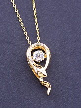 картинка Подвеска 'XUPING' Фианит 42 см (позолота 18к) от магазина Wolves