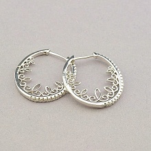 картинка Серьги 'Pataya' Фианит (родий) от магазина Wolves