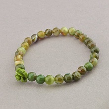 картинка Браслет 'SUNSTONES' Агат Полимерная глина 16 см от магазина Wolves