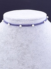 картинка Чокер 'FJ' Жемчуг Ткань 30 см от магазина Wolves