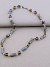 картинка Бусы 'SUNSTONES' Лабрадор Раухтопаз Чешский хрусталь 47 см от магазина Wolves