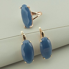 картинка Подвеска+Кольцо 'Pataya' Фианит (позолота 18к) от магазина Wolves