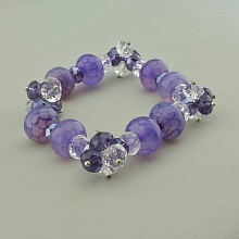 картинка Браслет Агат Чешский хрусталь 19 см от магазина Wolves