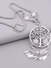 картинка Подвеска Розовый кварц 50 см от магазина Wolves