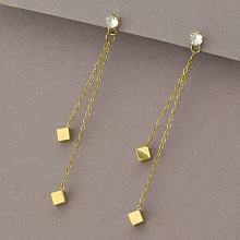 картинка Серьги 'XUPING' Фианит (позолота 18к (лимонная)) от магазина Wolves