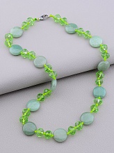 картинка Бусы Нефрит Чешский хрусталь 50 см от магазина Wolves