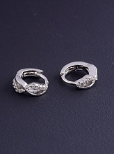 картинка Серьги 'XUPING' Фианит (родий) от магазина Wolves