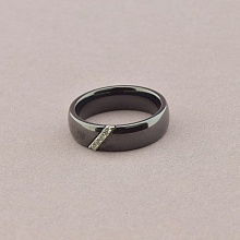 картинка Кольцо Керамика Фианит (родий) от магазина Wolves