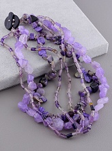 картинка Бусы Аметист Чароит Флюорит 48 см от магазина Wolves