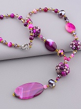 картинка Бусы Агат Чешский хрусталь 55 см от магазина Wolves