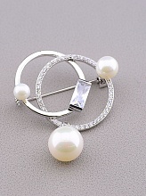 картинка Брошь Майорка Фианит (родий) от магазина Wolves