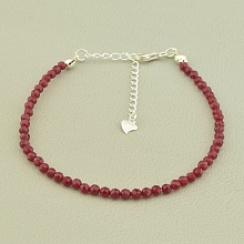 картинка Браслет 'SUNSTONES' Шпинель Серебро(925) 19 см от магазина Wolves