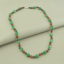 картинка Бусы 'SUNSTONES' Агат Сердолик Чешский хрусталь 51 см от магазина Wolves