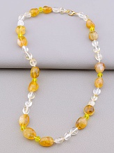 картинка Бусы 'SUNSTONES' Цитрин Чешский хрусталь 46 см от магазина Wolves