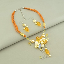 картинка Подвеска+Серьги Майорка Перламутр Лунный камень 42 см от магазина Wolves