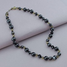 картинка Бусы 'SUNSTONES' Агат Раухтопаз 55 см от магазина Wolves