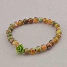 картинка Браслет 'SUNSTONES' Агат Полимерная глина 17 см от магазина Wolves