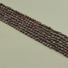 картинка Бусины из тигрового глаза и бычьего глаза, нить 38 см от магазина Wolves