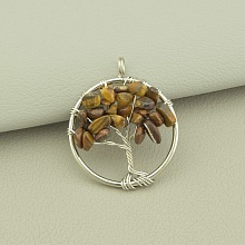 картинка Кулон Тигровый глаз 28x28мм от магазина Wolves