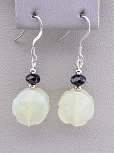 картинка Серьги 'SUNSTONES' Нефрит Чешский хрусталь от магазина Wolves