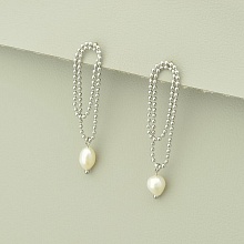 картинка Серьги 'XUPING' Жемчуг (родий) от магазина Wolves