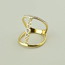 картинка Кольцо 'XUPING' Фианит (позолота 18к (лимонная)) от магазина Wolves