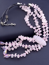 картинка Бусы Розовый кварц 54 см от магазина Wolves