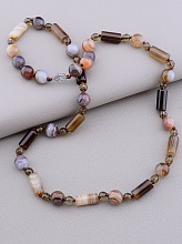 картинка Бусы 'SUNSTONES' Агат Раухтопаз 61 см от магазина Wolves