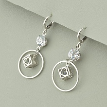 картинка Серьги 'XUPING' Фианит (родий) от магазина Wolves